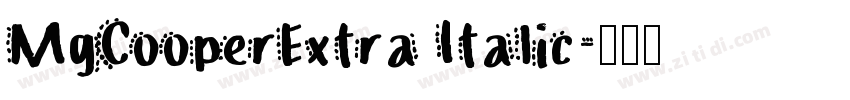 MgCooperExtra Italic字体转换